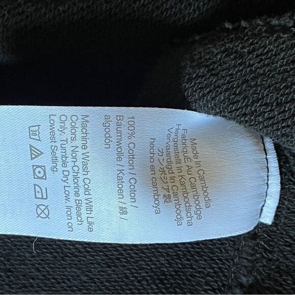 J Crew Black French Terry half  zip sweatshirt XXL - Picture 8 of 10